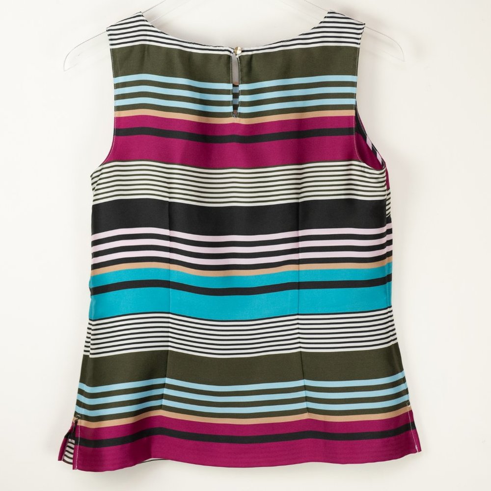 Talbots Stripe Tank Top Sleeveless Soft Shell Blouse Multicolor Size XS - Picture 3 of 6